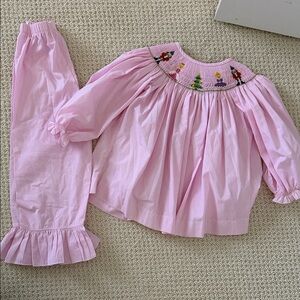 Delaney Pink Smocked Toddler Outfit